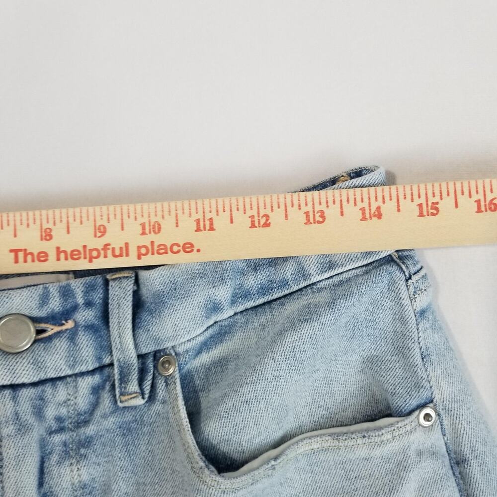 Good American Jeans Womens 4/27 The Weekender High Rise Slim Straight Distressed - Picture 8 of 11